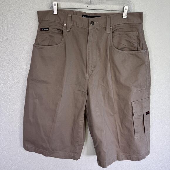 FUBU Shorts Mens 36 Y2K Cargo The Collection Urban Hip Hop 90s Vintage Baggy - Picture 1 of 14